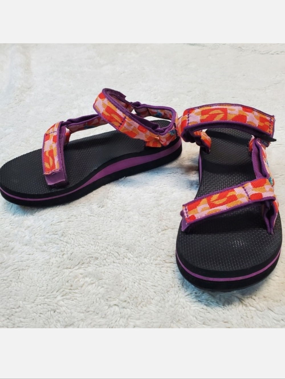 Teva Black Midform Hummingbird‎ Gloxinia Outdoor Summer Strappy Sandal Women 6